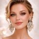 Handmade Jewelry Pearl Leaf Drop Earrings